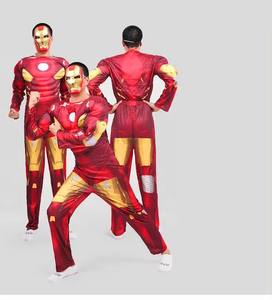 Costumes musculaires de super-héros Ironman pour hommes avec des costumes Cape Top-pour les fêtes d'enfants d'Halloween Costumes de film et de jeu - Product Image 4