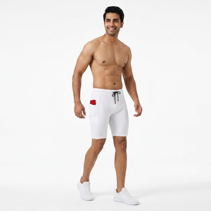 Shorts serrés extensibles pour hommes Fitness vêtements d'extérieur pantalons d'entraînement Shorts de Compression de course à séchage rapide expédition DP - Product Image 1