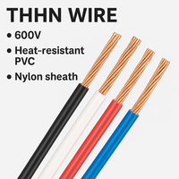 Cable Eléctrico Industrial THHN/THWN-2 de Cobre Puro, Aislamiento de PVC, Revestimiento de Nailon, IP67, 600V