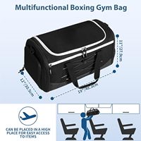Sac de sport de boxe avec tissu en maille respirante, adapté à tous les équipements, idéal pour le MMA, le BJJ, le Taekwondo et le Muay Thai.