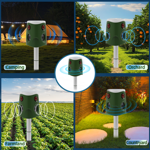 <span class=keywords><strong>Répulsif</strong></span> Solaire Ultrasonique 360 Degrés SAIJZEK en Gros pour Animaux : Oiseaux, Chiens, Chats, Singes, Cerfs, Souris - Product Image 5