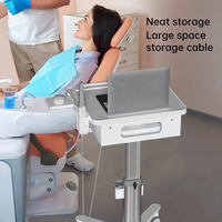 Chariot dentaire à hauteur réglable de conception luxueuse chariot médical mobile de clinique d'hôpital pour l'ordinateur portable avec la prise