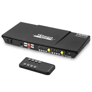 Fábrica Original 4x2 Switcher Matrix Para Vigilância De Segurança 4K 30HZ RS232 IR Remoto SPDIF Interruptor De Vídeo Matriz HDMI