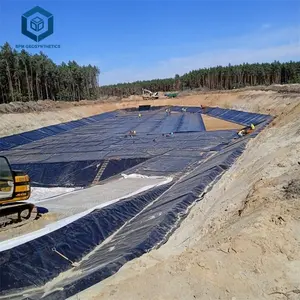 Forro de barragem HDPE de membrana geográfica 1,5 mm para projeto de lago de barragem no Zimbábue