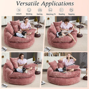Contemporary Sectional <b>Sofa</b> Set <b>Sponge</b> Velvet Cover Villa Use Eco-Friendly Space Saving Vacuum Compressed Factory Direct China - Product Image 4