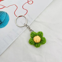 En gros : Porte-clés de voiture, Porte-clés fleur tissée au crochet, Décorations suspendues, Pendentifs pour sacs de demoiselles d'honneur