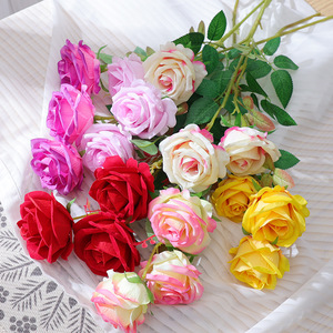 Rosas Artificiales Xinchengzhi, Flores de Seda para Decoración de Bodas y Hogar, Ramo de Rosas Hecho a Mano - Product Image 1