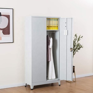 Armoire de classement de bureau moderne à 2 portes, armoire de rangement en acier, armoire de classement multifonctionnelle, armoire de rangement en métal avec étagère réglable - Product Image 6