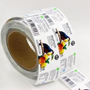 Étiquette adhésive FX pour bouteille d'eau, étiquette personnalisée avec code-barres, étiquette adhésive en PVC imperméable avec code QR pour supermarché - Product Image 5