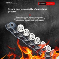 Chaîne de convoyeur industrielle en acier avec rouleau de guidage latéral à 3 points 06B/08A/10A pour soudage par ondes en ligne enfichable