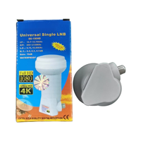 LNB universel numérique Ku Band à port unique avec définition haute résolution 4K FTA et étanche pour IPTV satellite