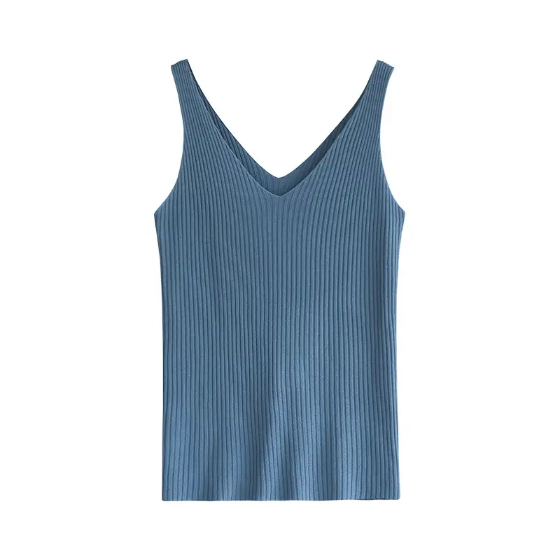 2021 Nieuwe Ijs Gebreide Halter Vest Voor Vrouwen Met Zwarte Innerlijke Top En Mouwloos T-shirt Voor Koreaanse Veelzijdige Top Voor zomer