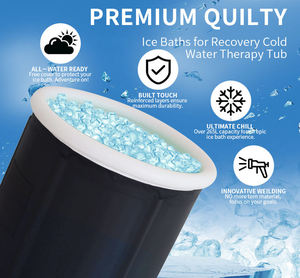 Baignoire à glace gonflable portable pliable en PVC <span class=keywords><strong>de</strong></span> haute qualité <span class=keywords><strong>Bain</strong></span> froid avec impression <span class=keywords><strong>de</strong></span> logo personnalisée Couverture incluse - Product Image 6