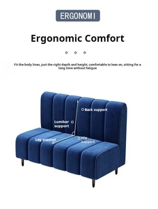 Bộ bàn ghế nhà hàng mới về, màu xanh trắng, ghế sofa booth nhiều màu sắc, bàn ăn và ghế cho quán cà phê nhà hàng - Product Image 5