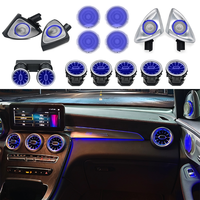 HJLC Lumière d'ambiance pour les aérateurs avant et arrière de l'habitacle, 12V, 3 couleurs, 64 couleurs pour Mercedes-Benz Classe C W205 C200 C300