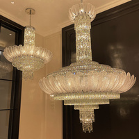 Lustres en cristal modernes et luxueux pour les escaliers d'hôtels, grands lustres en cristal, décoration lumineuse pour villas