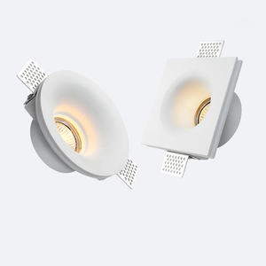 Downlight encastré COB <span class=keywords><strong>7W</strong></span> rond carré sans bordure, lampe en plâtre <span class=keywords><strong>Gu10</strong></span> COB, éclairage LED de plafond, projecteur en plâtre, éclairage intérieur - Product Image 5