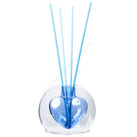 Diffuseur d'huiles essentielles 100 ml au design unique en forme de cœur, décoration d'intérieur, diffuseur de parfum d'ambiance, bouteille de diffuseur à bâtonnets, diffuseur à bâtonnets de luxe