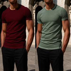 T-shirt Unisex Premium in Maglia di Nylon a Rete da 180g, a Maniche Corte, Girocollo, Sportiva, Vestibilità Regolare, Tinta Unita, Anti-Piega per Asciugatura Rapida - Product Image 2