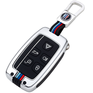 Funda Protectora para Llaves de Coche de Aleación de Zinc y Gel de Sílice para LAND ROVER Landrover <span class=keywords><strong>JAGUAR</strong></span> Xel Xfl Epace Fpace Xj, Llaveros, Bolsa para Llaves - Product Image 1