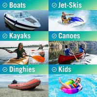 Pagaie télescopique en plastique pour bateau, kayak, jet ski, rafting, mini-canot, flotteurs pour tube aquatique, accessoires de sécurité pour la navigation