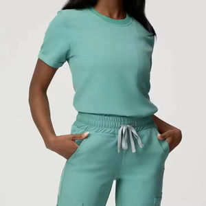 Divise Mediche in Tessuto Poliestere-Rayon-Spandex, Stile Scrub, per Infermieri e Personale Medico-Dentistico, Consegna Rapida - Product Image 2