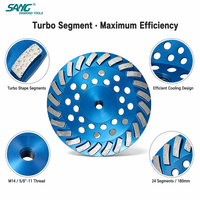 Disque abrasif diamanté à segments turbo personnalisé SANG Stable Grinding pour le traitement des surfaces de sols en béton industriels