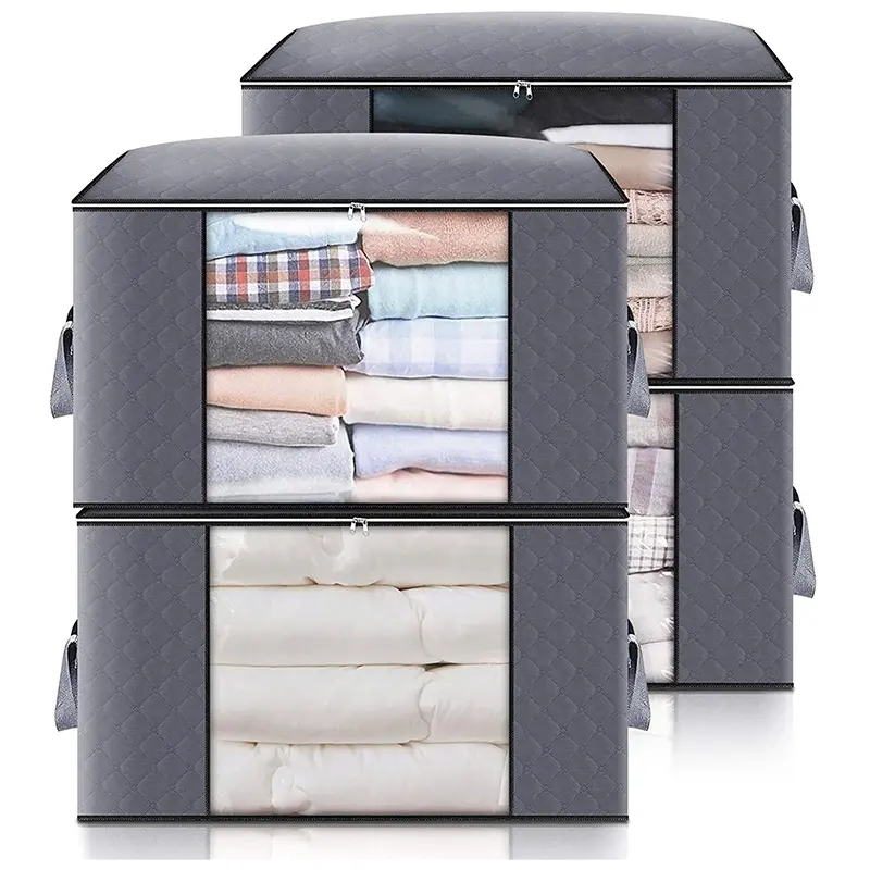 Thick Non-woven Underbed Clothes Storage Bag Underbed Storage Bag Organizer with Reinforced Handle