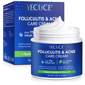 YECUCE 120g Crème Traitante Anti-Démangeaisons et Renouvellement Cutané pour la Foliculite, Soin Anti-Acné pour Cuir Chevelu, Visage et Corps, Contre les Rougeurs et les Bosses - Product Image 1