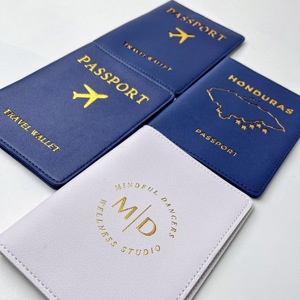 Porta Pasaportes y Tarjetas de Cuero PU con Logotipo Personalizado al por Mayor para Hombres y Mujeres, para Viajes y Negocios - Product Image 5