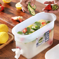 Pichet à eau froide portable de grande capacité 3,5 L avec robinet, distributeur de boissons glacées, ensemble robinet de réfrigérateur