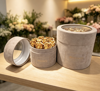 Boîtes Cadeaux Rondes Personnalisées pour Fleurs avec Dorure à Chaud et Carton Recyclé - Marque OEM