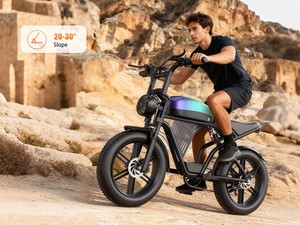 Bicicleta Eléctrica Premium de Alta Potencia, 20 Pulgadas, 48V 1500W, Estilo Retro, Todoterreno, Horquilla de Suspensión de Litio, 55km-65km, HPEB-01 1500W Alta Potencia - Product Image 1