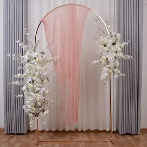 新しいアーチ花列結婚式の背景壁ステージダイニングテーブル装飾造花配置ポイントぶら下げ花