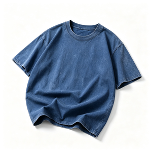 Camiseta Oversize de Algodón Puro con Lavado Ácido para Hombre, Ajuste Personalizado, Corte Cuadrado, Gruesa y de Alta Calidad - Product Image 2