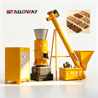 Machine à granulés de biomasse en coque de noix de coco durable STLW-200 11KW, moulin à granulés de bois automatique pour l'exportation vers l'Asie du Sud-Est