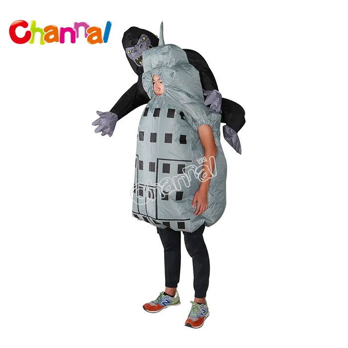 Cosplay Time gonflable simple costume gonflable orang-outan gorille escalade bâtiment Halloween pour adultes carton unisexe ensembles