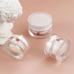 Luxo 5g 15g 30g 50g Vazio Transparente Redondo Acrílico Plástico Cosmético Face Cream Jar