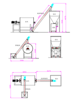 Petite machine à mortier sec haute rigidité 2T/H avec système de convoyage entièrement fermé, puissance 44 kW, production propre