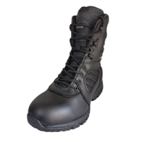Bottes d'extérieur de marque pour hommes, tige en cuir pour l'extérieur et l'extérieur avec semelle extérieure en caoutchouc antidérapante et fermeture éclair latérale
