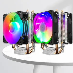 COOLMOON ราคาสมเหตุสมผล PC หม้อน้ํา P22 คอมพิวเตอร์ 3PIN CPU พัดลมระบายความร้อน 90 มม.TDP 125W 2 ท่อความร้อนโปรเซสเซอร์พัดลมระบายความร้อน PC GAMING