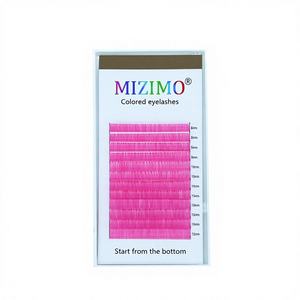 <span class=keywords><strong>Faux</strong></span> <span class=keywords><strong>cils</strong></span> synthétiques monocolores 0.07 8-13 Bleu Blanc Violet Jaune Gris Orange Rose Marron Débutant par le bas - Product Image 1