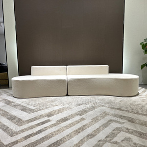 Sofá de anacardo inusual con diseño curvo, sala de estar de tela, sofá de compresión de vacío transfronterizo - Product Image 1