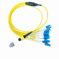 Cordon de brassage fibre optique monomode 12 fibres MTP mâle APC vers 12 LC UPC simple mode 9/125µm LSZH Type B à faible perte