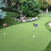 Drapeaux de golf à carreaux de petite taille standard avec trou coupe intérieur extérieur jardin cour aides à la formation pour la pratique du golf