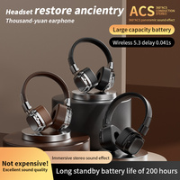 Nouveaux écouteurs rétro supra-auriculaires sans fil BT, casque DJ stéréo, sons 5.3, pliables, pour musique et jeux