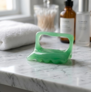 Masajeador manual de cuerpo y cuello, sin electricidad, acabado en resina natural, textura cremosa, regalo de relajación para mujeres, uso doméstico y spa. - Product Image 4