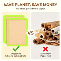 Tapis de four en silicone personnalisé avec bordure verte, logo et couleur sur mesure, renforcé de fibres de verre, antiadhésif pour la cuisson et la rôtissage