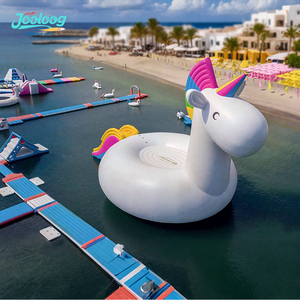 Diapositiva de escalada inflable de unicornio, Parque Acuático flotante para carrera de obstáculos - Product Image 3