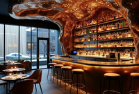 Meubles de bar style métal au détail d'usine Meubles design Table de café de restaurant Comptoir de bar club Décoration de tous les magasins